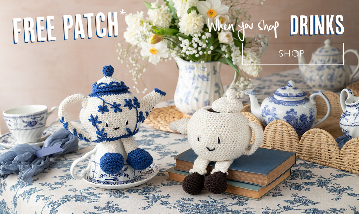 Free patch drinks shop crochet patterns toft